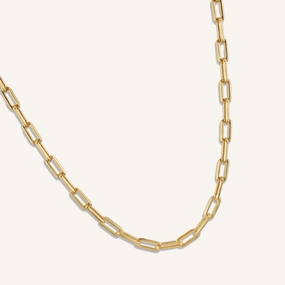 REEMA MEDIUM PAPERCLIP NECKLACE Classic Lady Vintage Gift