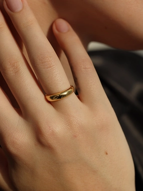 Classic Expression Lana Gold Dome Ring