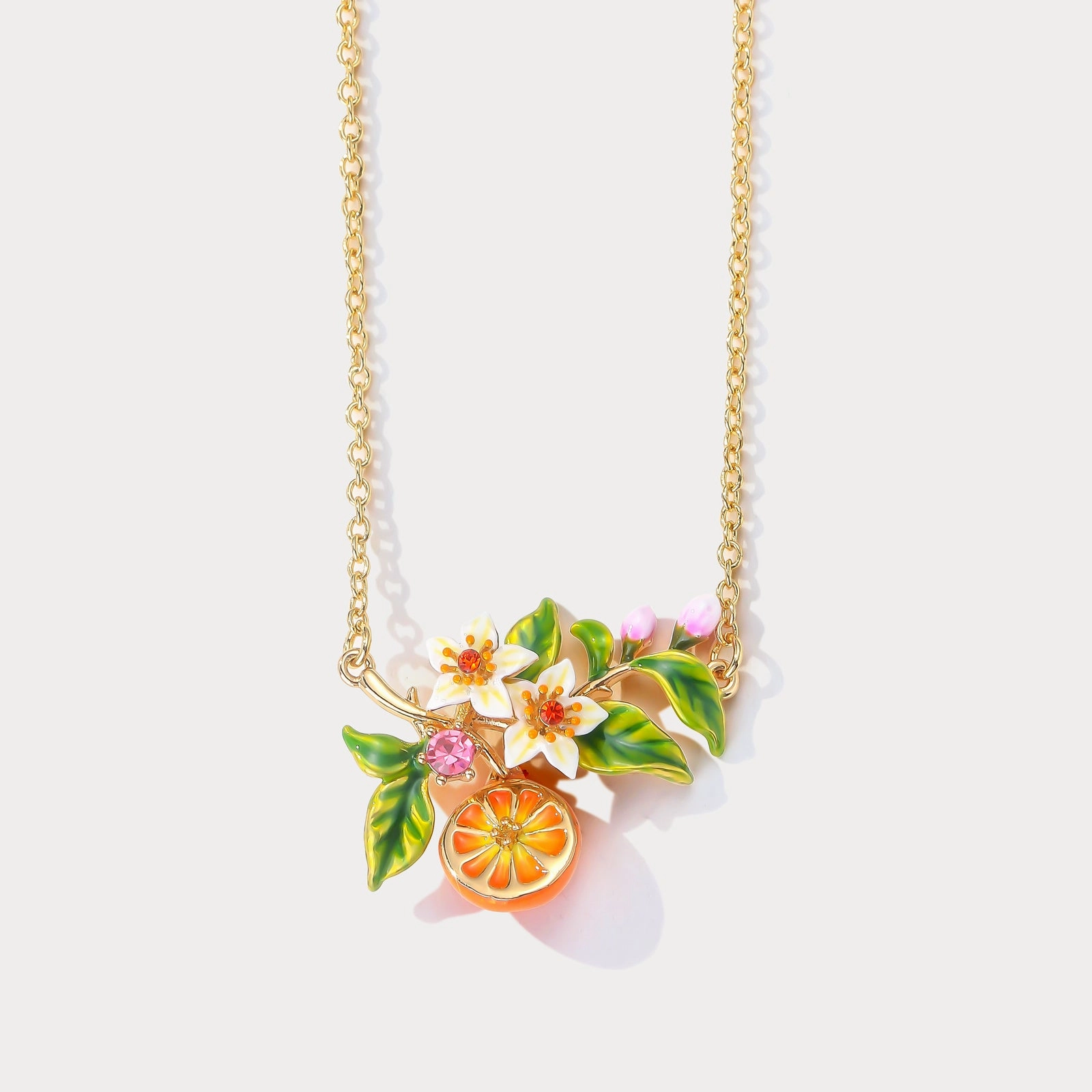 Orange Blossom Necklace Trendy Style