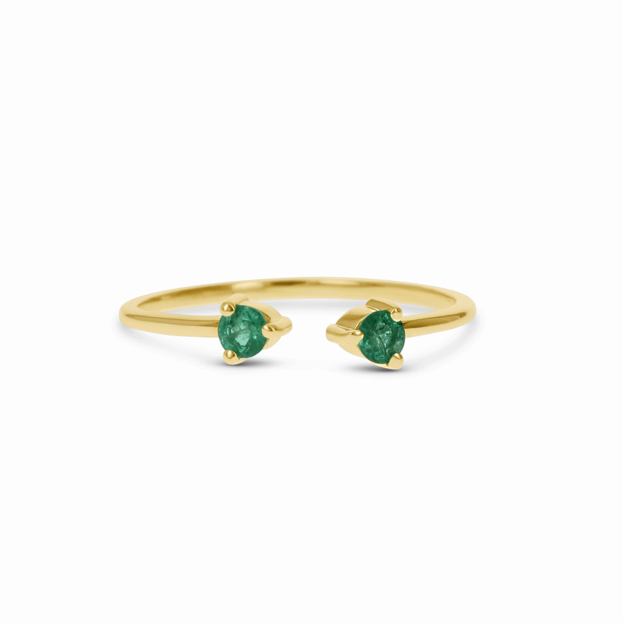 Emerald Cuff Ring Glossy Detail