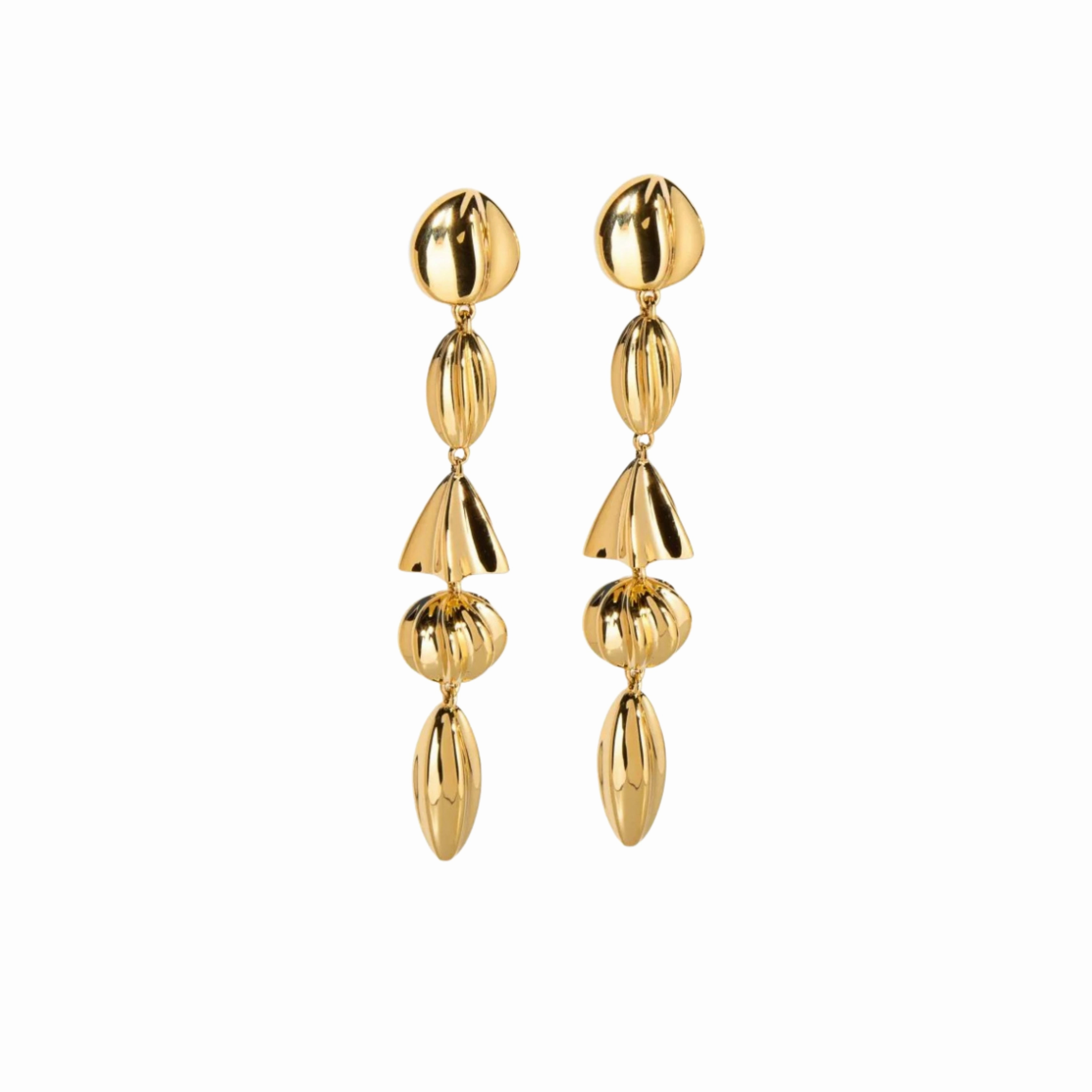Geometric Gold Earrings Charming Radiance