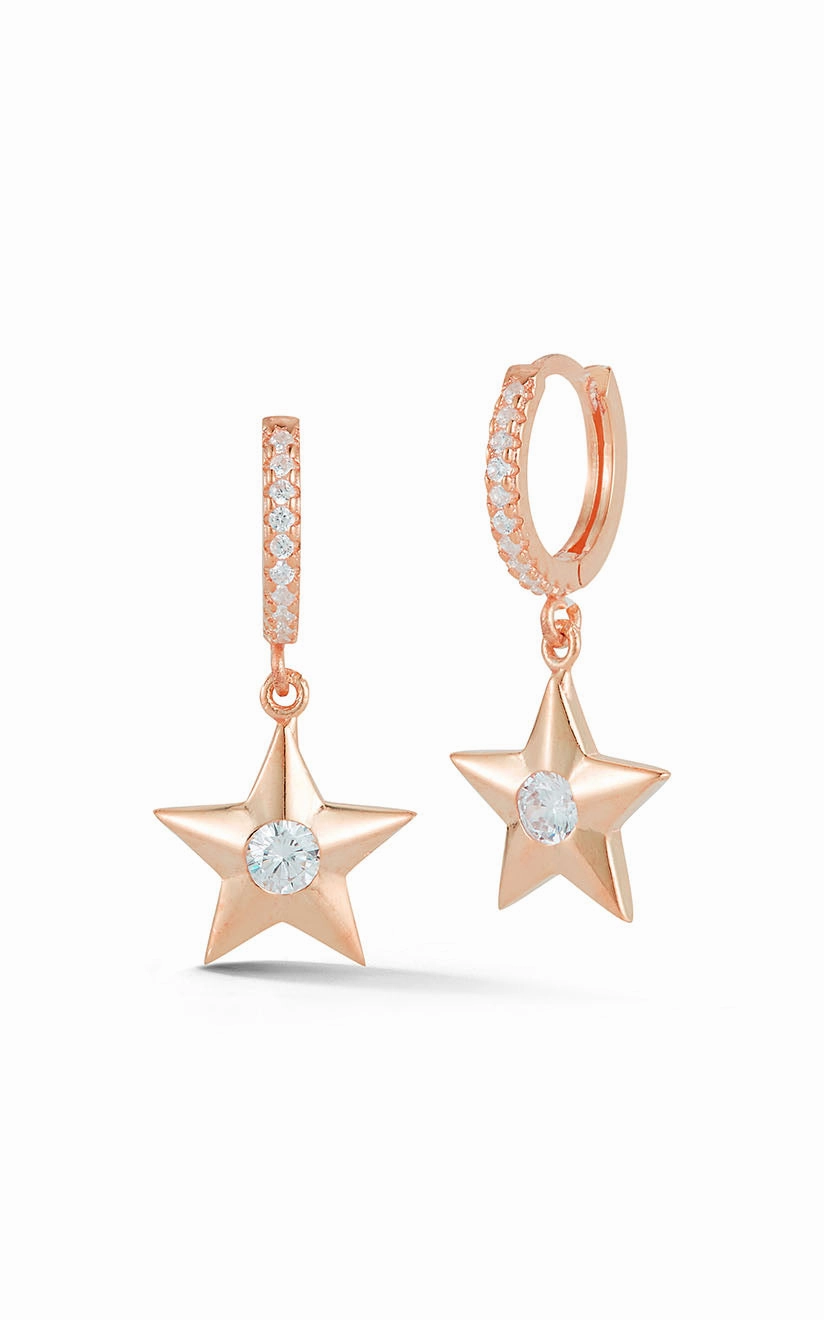 Star Charm Huggies Earring Seasonal Style Night Out Look