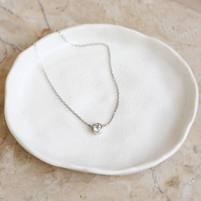 Durable Adornment Gemstone Necklace Silver - Malin