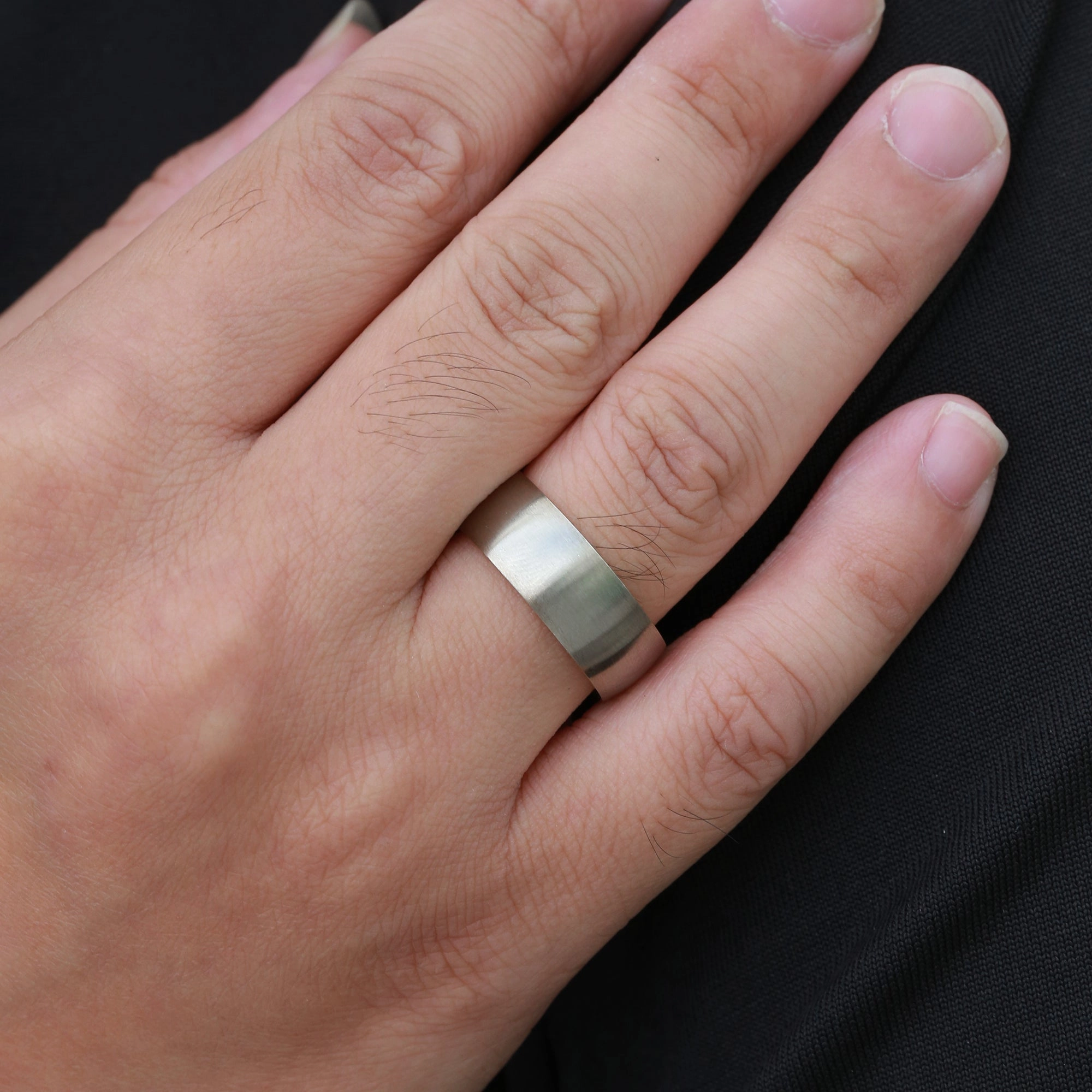 Timeless Radiance Daily Radiance Brushing Two Tone Gold Couple Men's Wedding Band