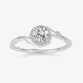Round Cut Gemstone Engagement Rings Distinctive Layer