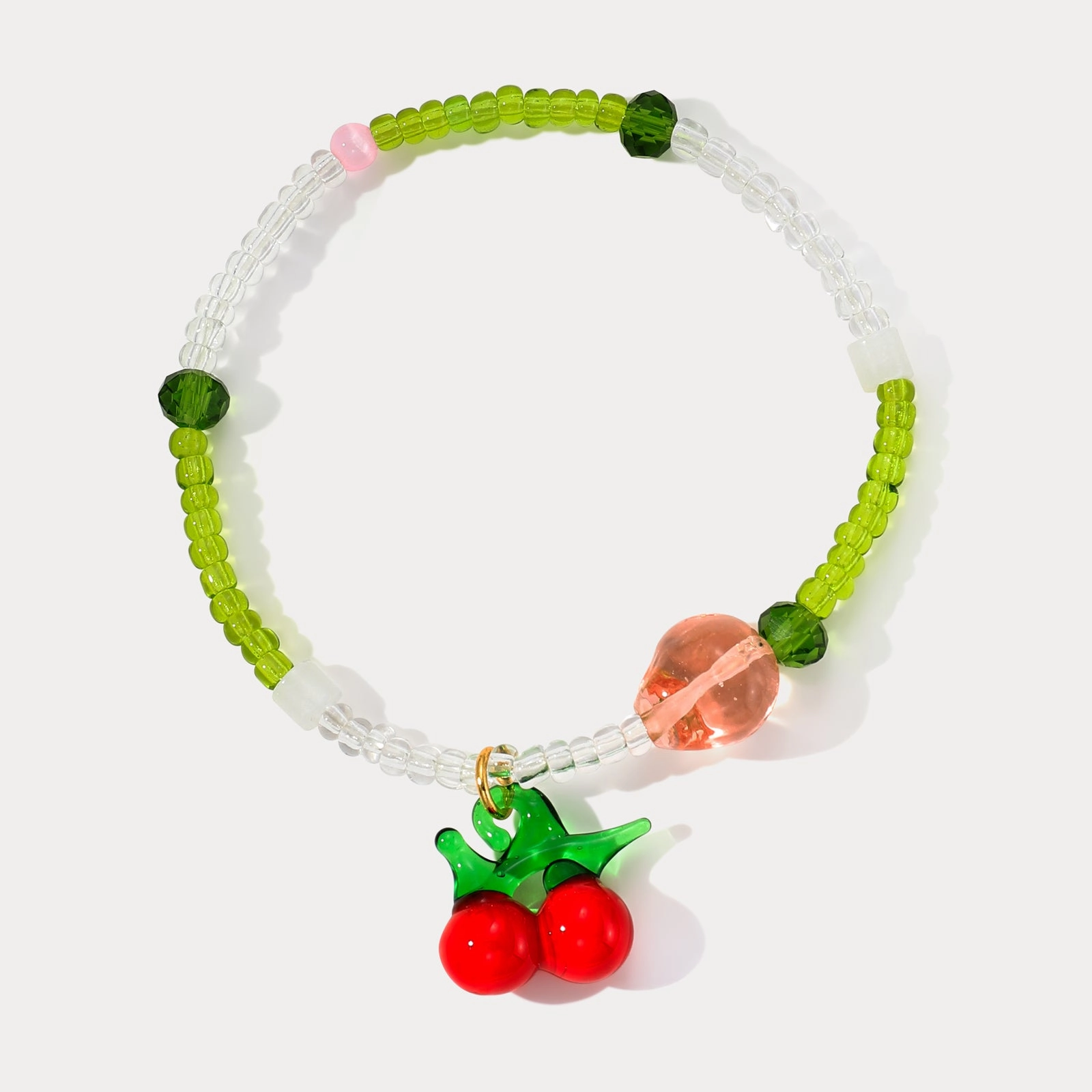Cherry Bead Bracelet Feminine Finish Soft Match