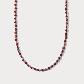 Red Agate Seed bead Necklace Artistic Touch Accent Style