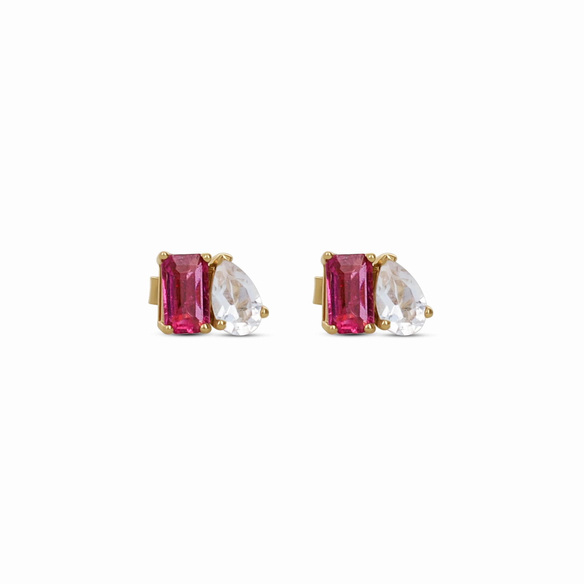 Toi et Moi Pink Tourmaline Earrings Luxury Aura Luxury Night