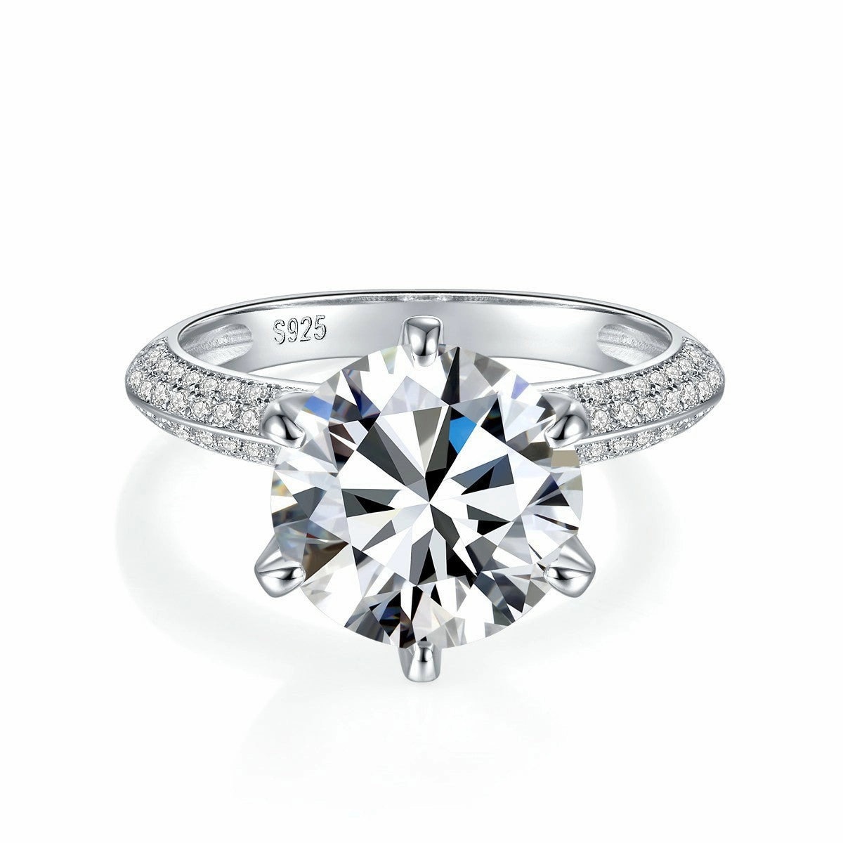 Round Brilliant Solitaire Diamond Engagement Ring | S925 | Moissanite Secure Craft Durable Material