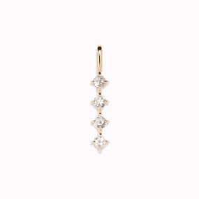 Diamond Drop Pendant 14k Gold Everyday Style