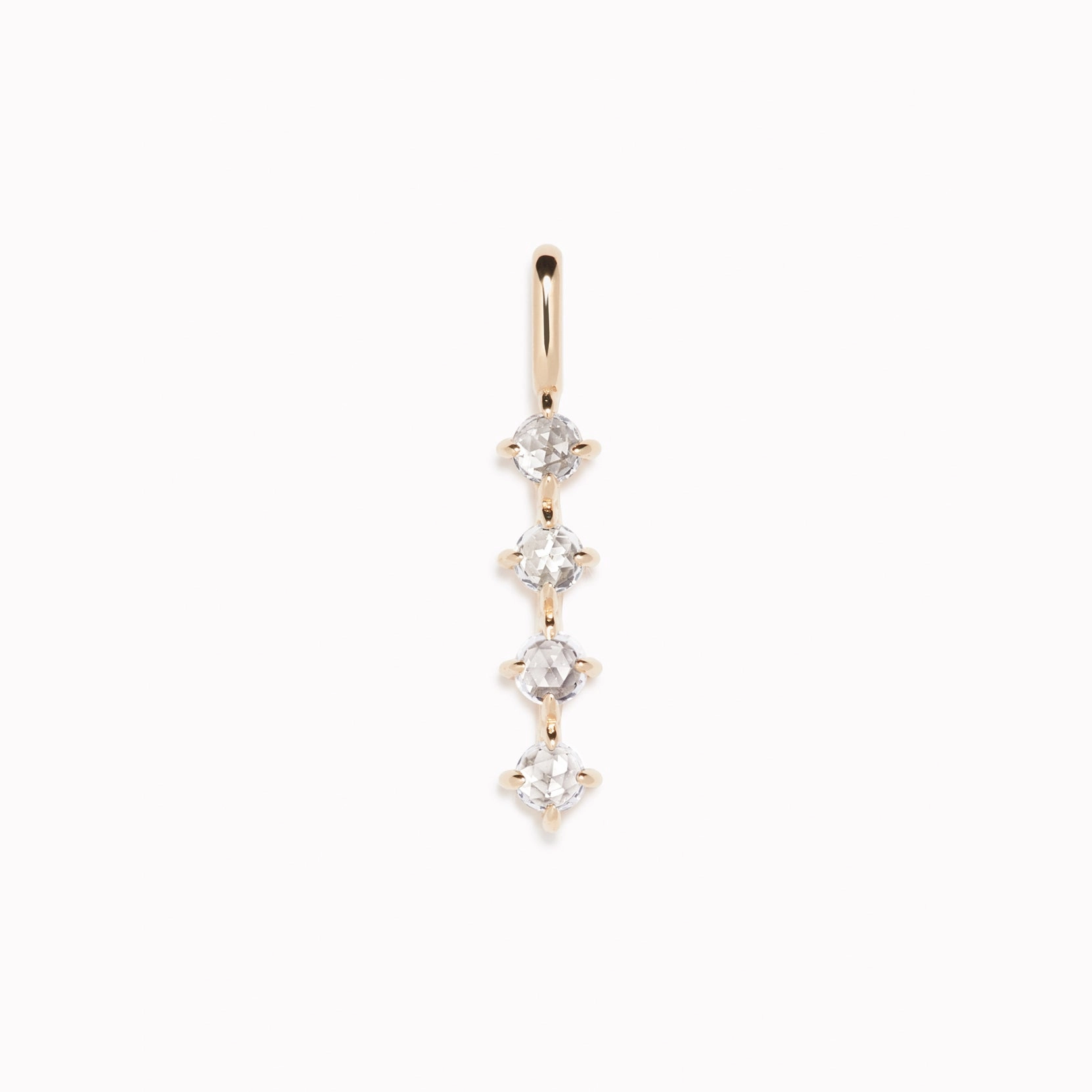 Glam Finish Diamond Drop Pendant 14k Gold