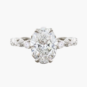 Highlight Feature Lifestyle Match Oval Cut Twisted Cubic Zirconia Ring in Sterling Silver