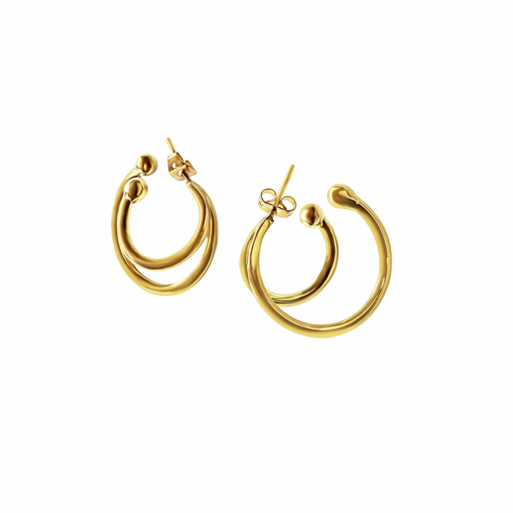 Unique Essential Loka Double Hoop Earrings
