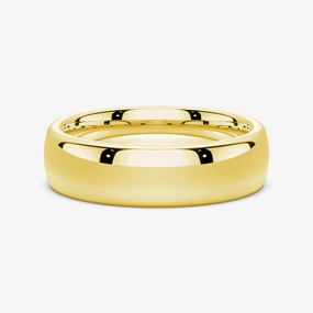 6mm High Polished Finish Comfort Fit Men's Wedding Band Weekend Chic