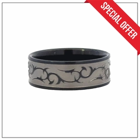 Flat Milled KBA Wedding Band Stylish Accent Luxury Gift