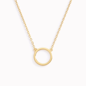 Linked Chain Weekend Style Circle Necklace - Elsa