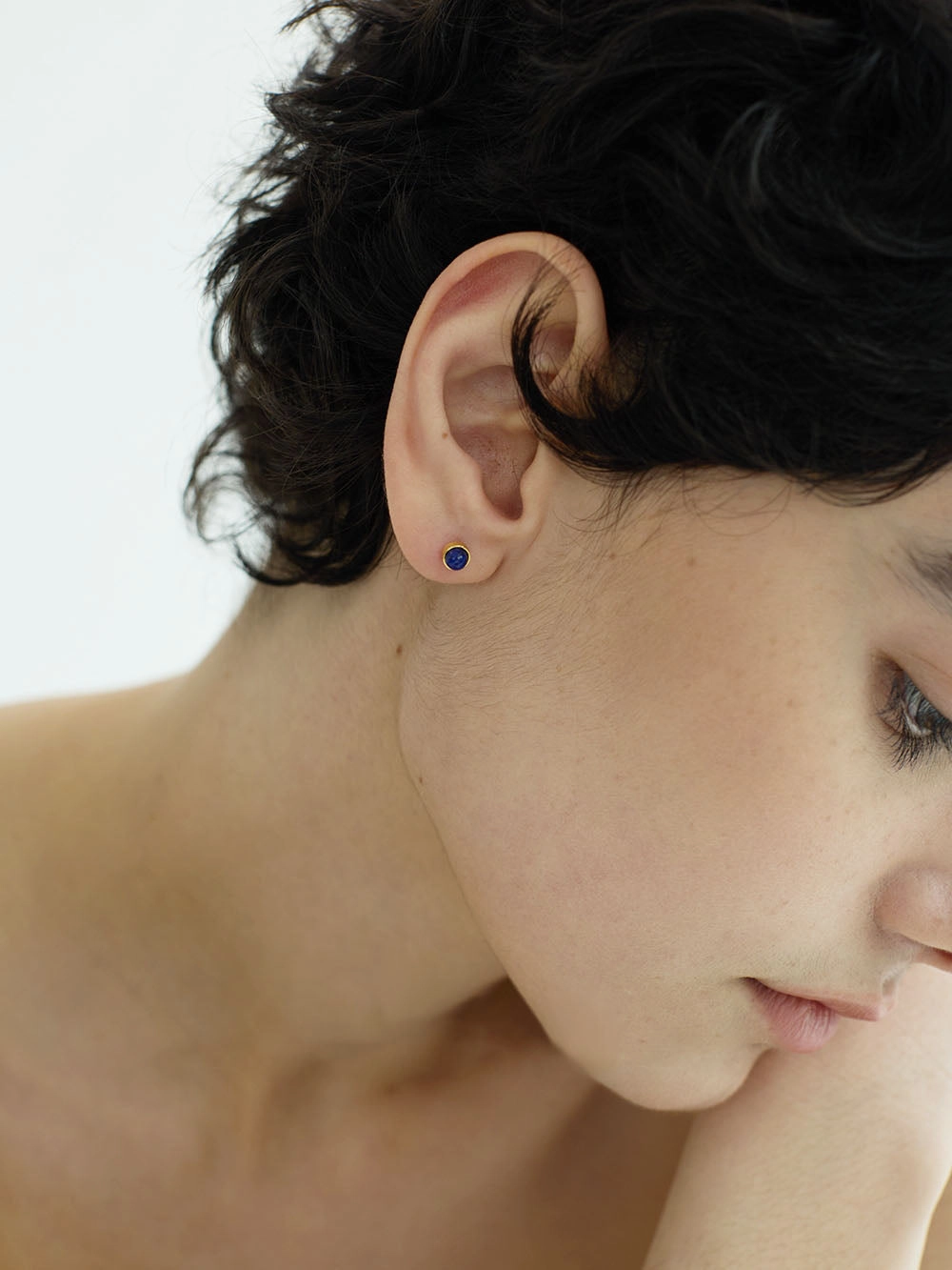 Dainty Retro Gemstone Stud Earrings Contemporary Ornament