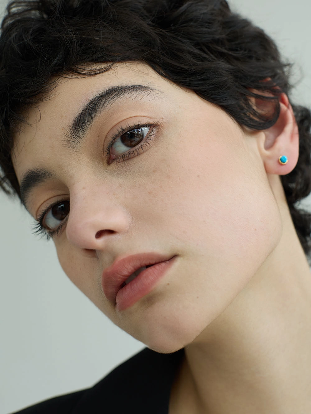 Modernist Jewelry Dainty Retro Gemstone Stud Earrings