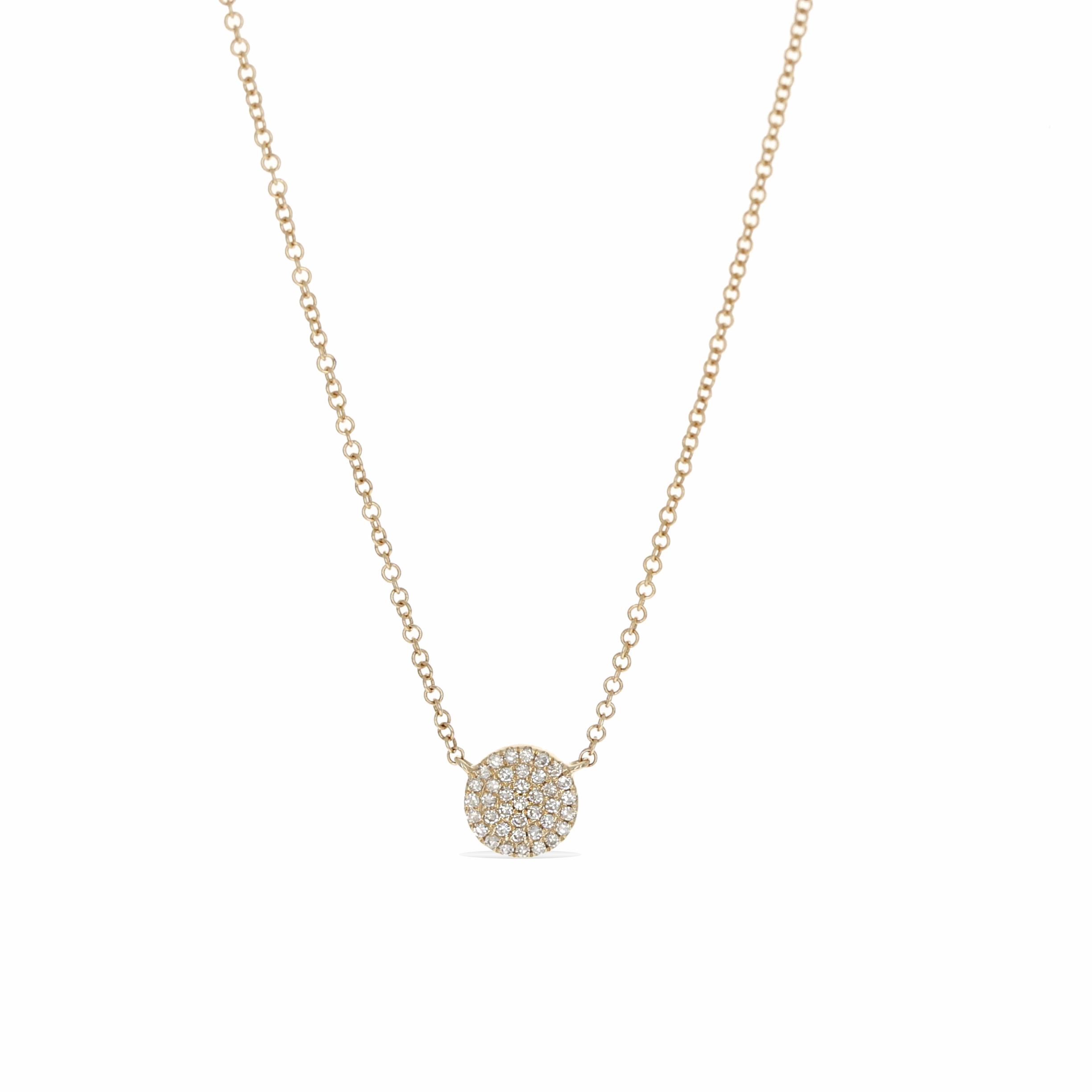 Luxe Shine Classic Medium Diamond Disc Necklace