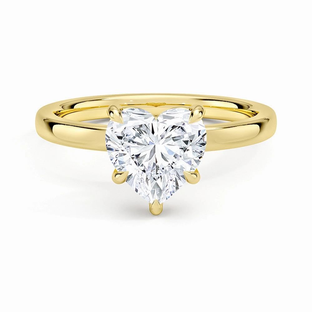 Chic Day Classic Solitaire Heart Shaped Moissanite Engagement Ring