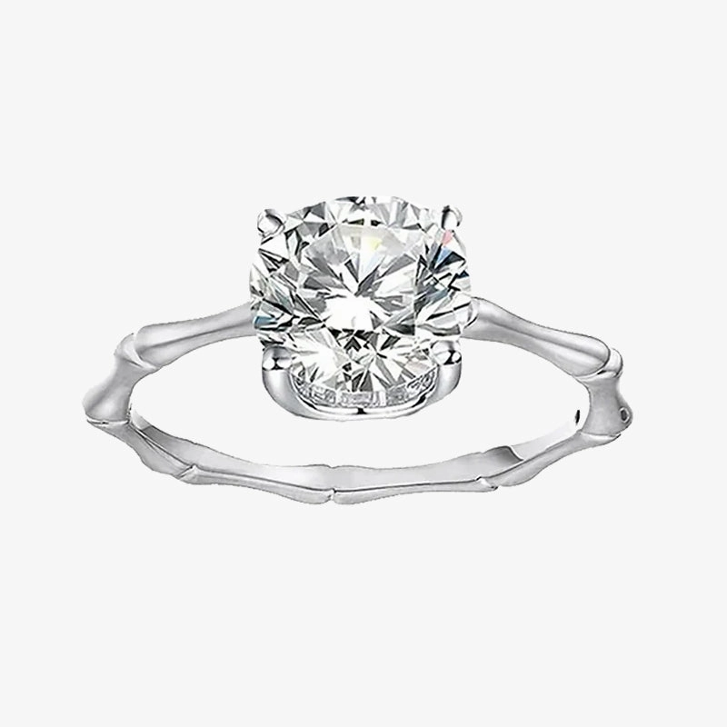 Comfort Mood Custom Craft Classic Sterling Silver Cushion Cut Engagement Ring