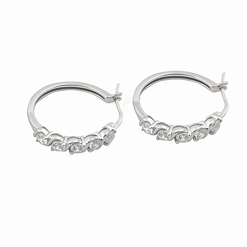 Affordable Accessory Cute Cubic Zirconia Silver Earrings - Trendy CZ Earring Fashion