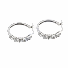 Affordable Accessory Cute Cubic Zirconia Silver Earrings - Trendy CZ Earring Fashion