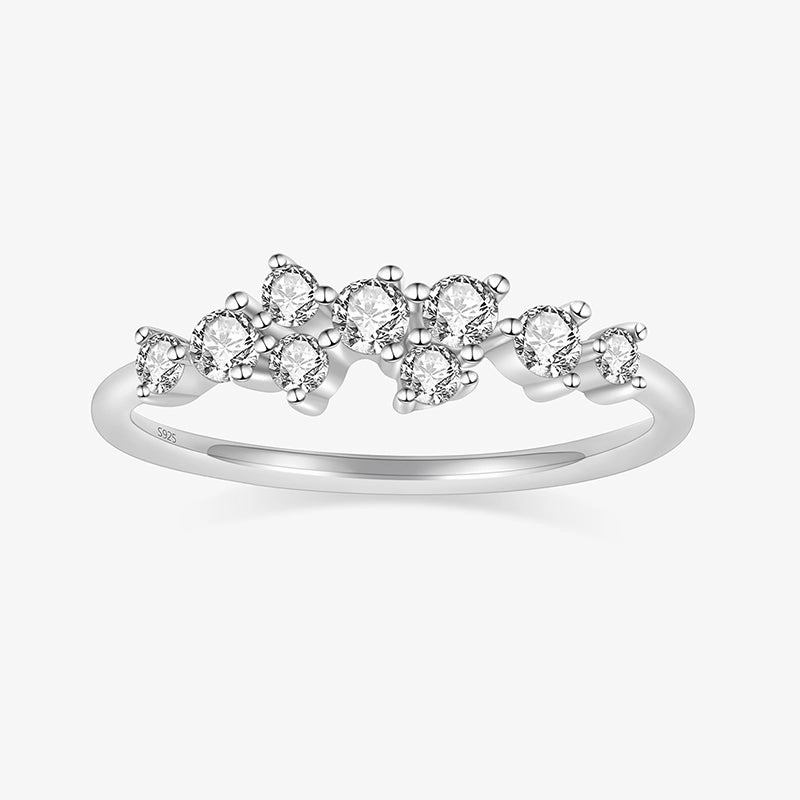 S925 Eternity Cluster Ring For Women Sophisticated Spark