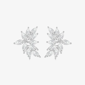 Contemporary Edge Petite Cluster Studs