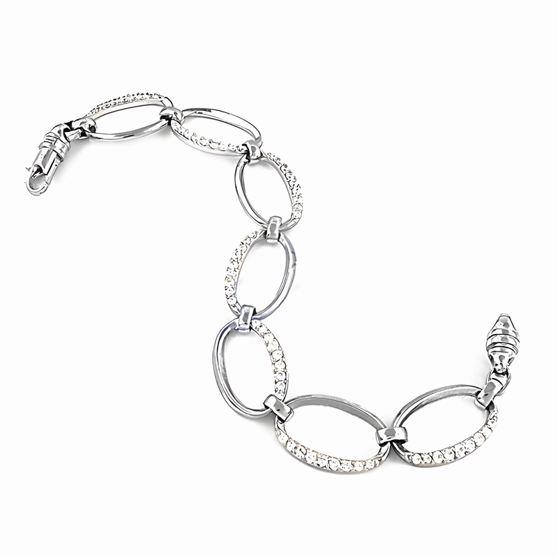 Neon Brights Stunning Cubic Zirconia Silver Bracelet - Fashionable CZ Gemstone Jewelry