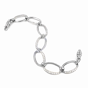 Neon Brights Stunning Cubic Zirconia Silver Bracelet - Fashionable CZ Gemstone Jewelry