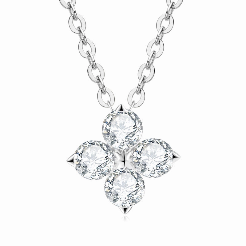 Clover Diamond Pendant Necklace | S925 | Moissanite Vibrant Accessories
