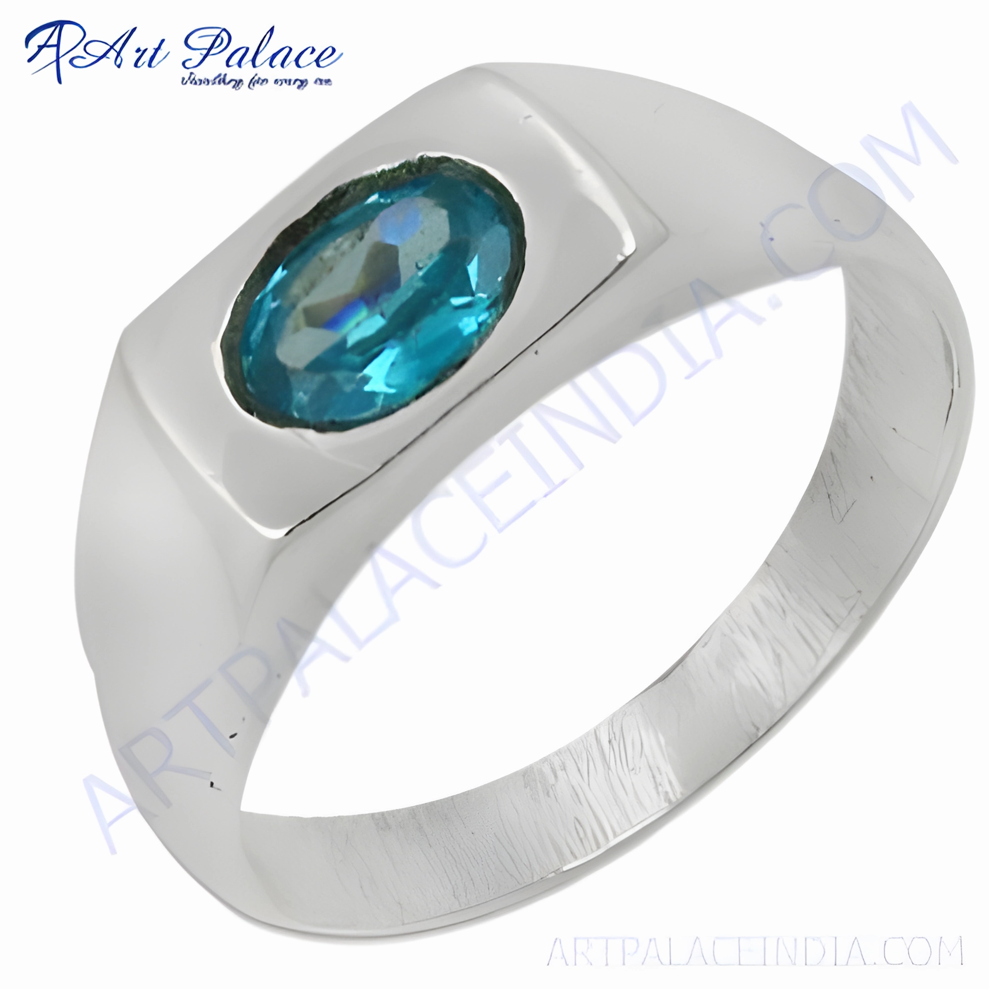 Cute Blue Cubic Zirconia Gemstone Silver Ring - Affordable & Stylish Jewelry Delicate Jewelry premium design