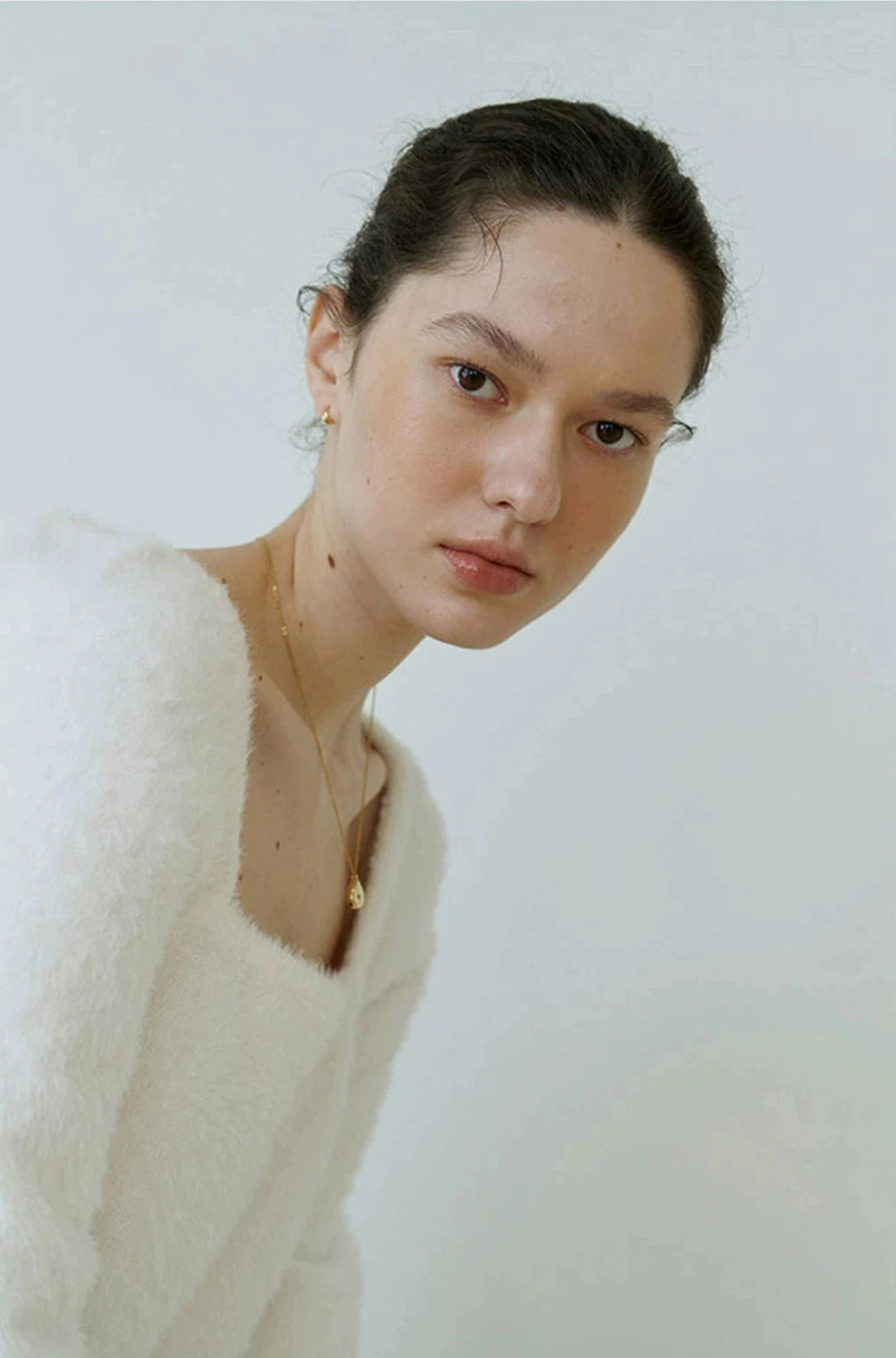 daily accessory Curved Trinket Dainty Puffed Hoop Earrings Gold/Silver