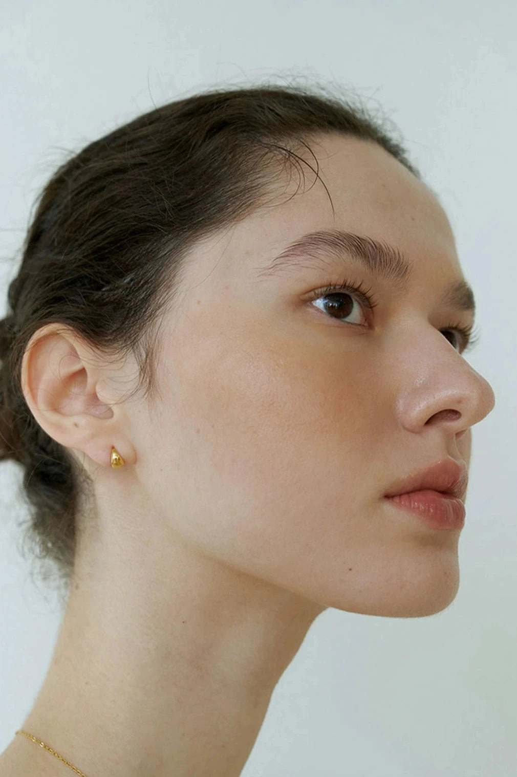 Creative Ornament Dainty Puffed Hoop Earrings Gold/Silver