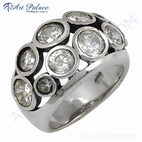 High-quality product Latest Fashion Cubic Zirconia Gemstone Silver Ring - 925 Sterling Silver Handmade Jewelry