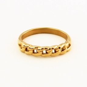 CUBANA CUBAN CHAIN LINK RING Holiday Accent