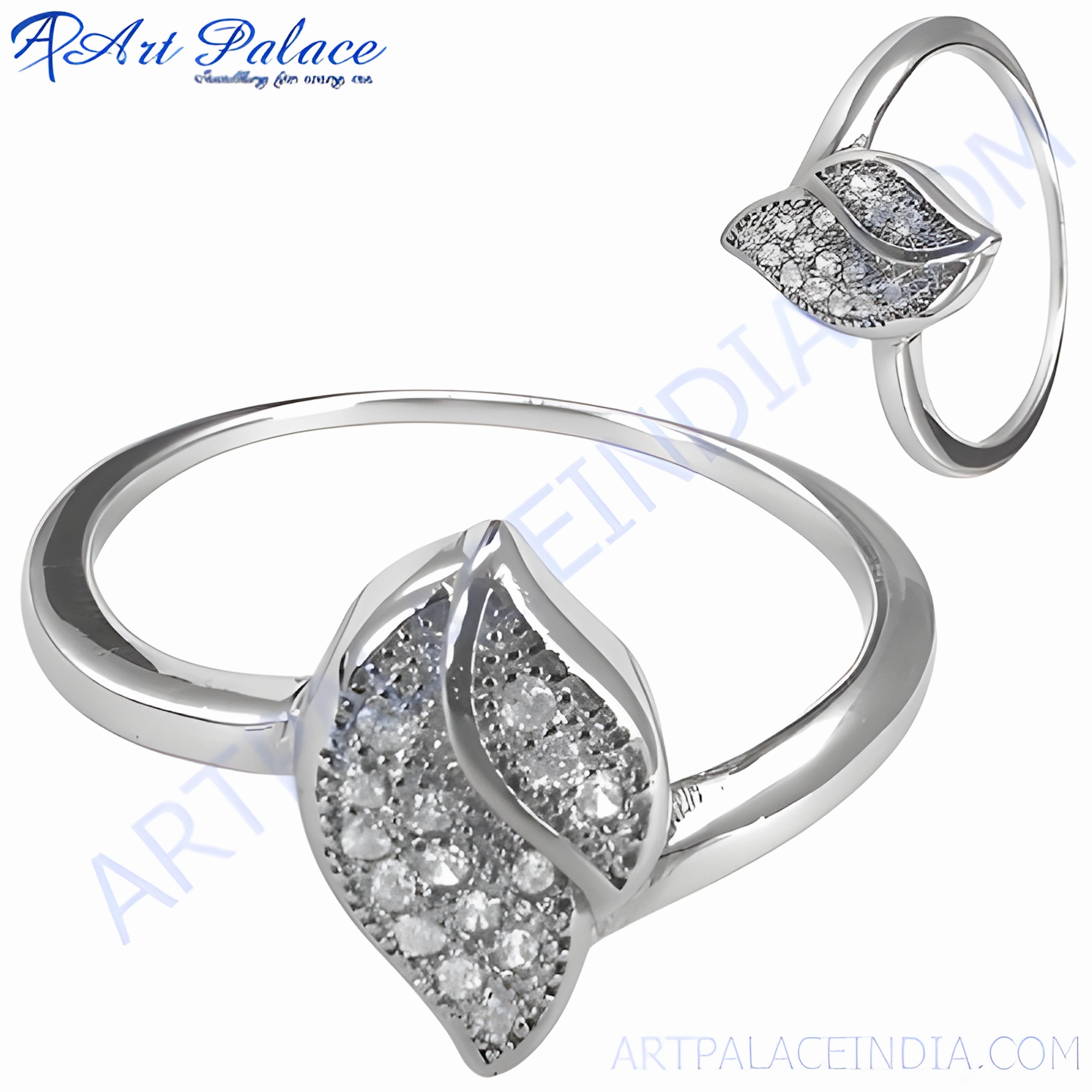 Modern Expression Cosmopolitan Style Buy Stunning Silver Cubic Zirconia Rings Online - Best Prices & Quality