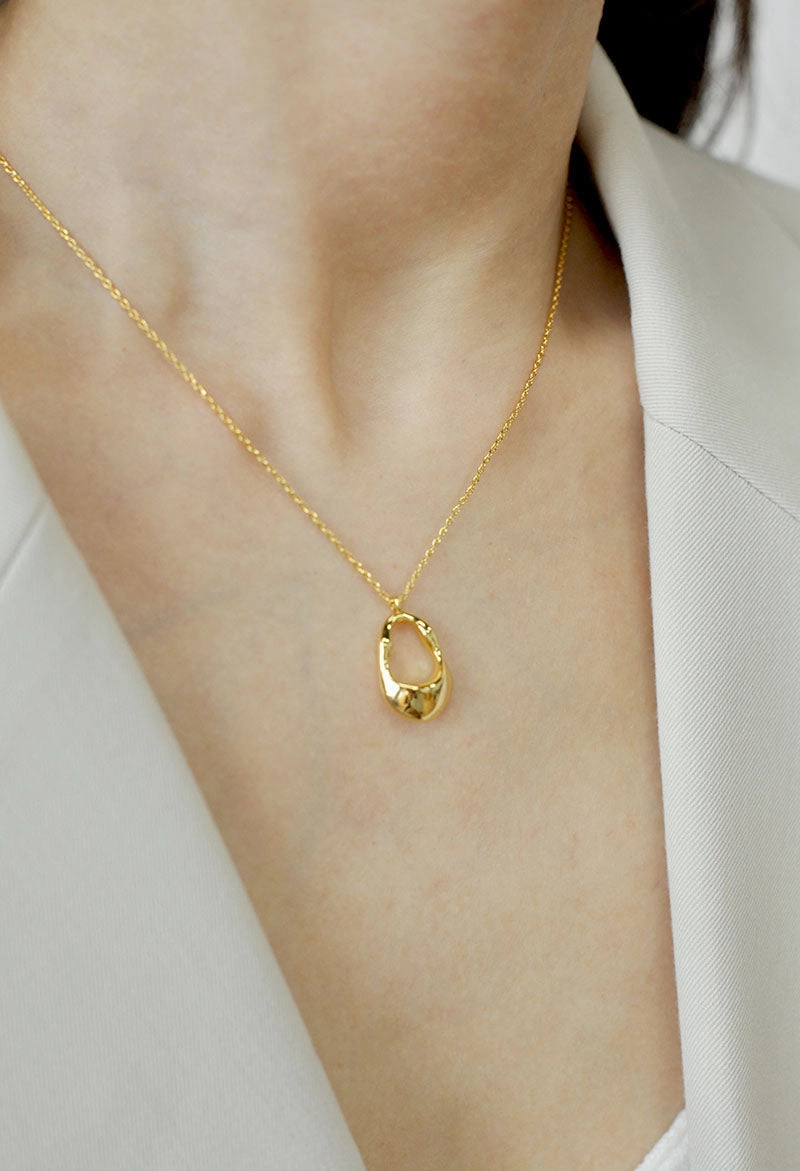 Contemporary Basket Pendant Necklace Caring Gift