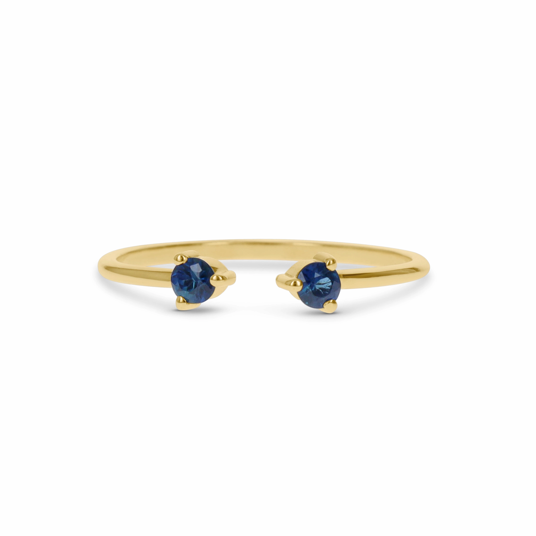 Gleaming Charm Pastel Light Double Sapphire Ring