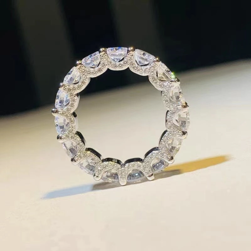 Innovative Style comfortable accessory Diamond Row Ring Band | S925 | CZ