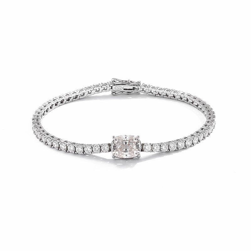 Elegant Beauty Vibrant Colors 4 Carat Elegant Women's Moissanite Tennis Bracelet | S925