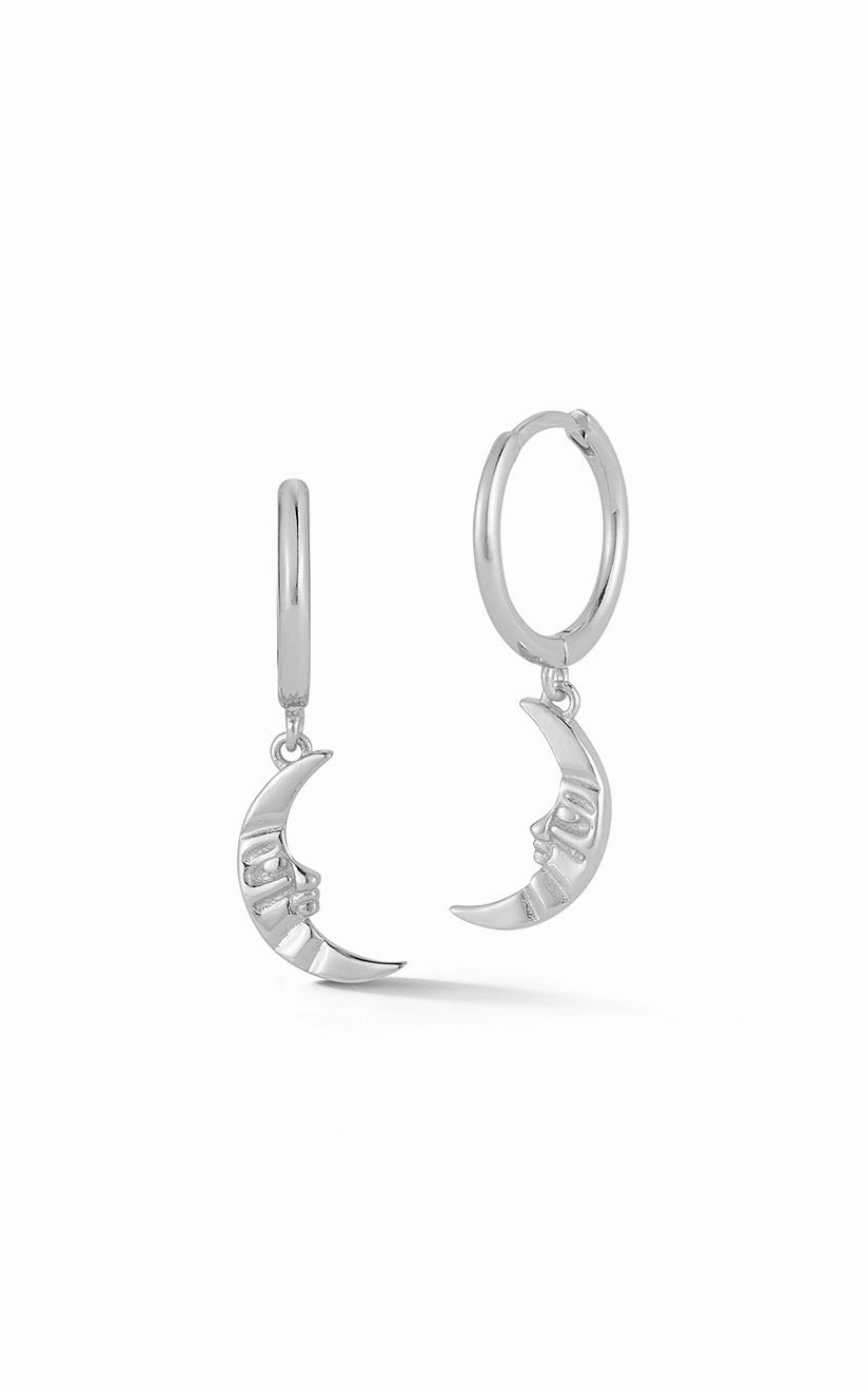 Crescent Moon Huggie Earring Distinctive Highlight Exclusive Style