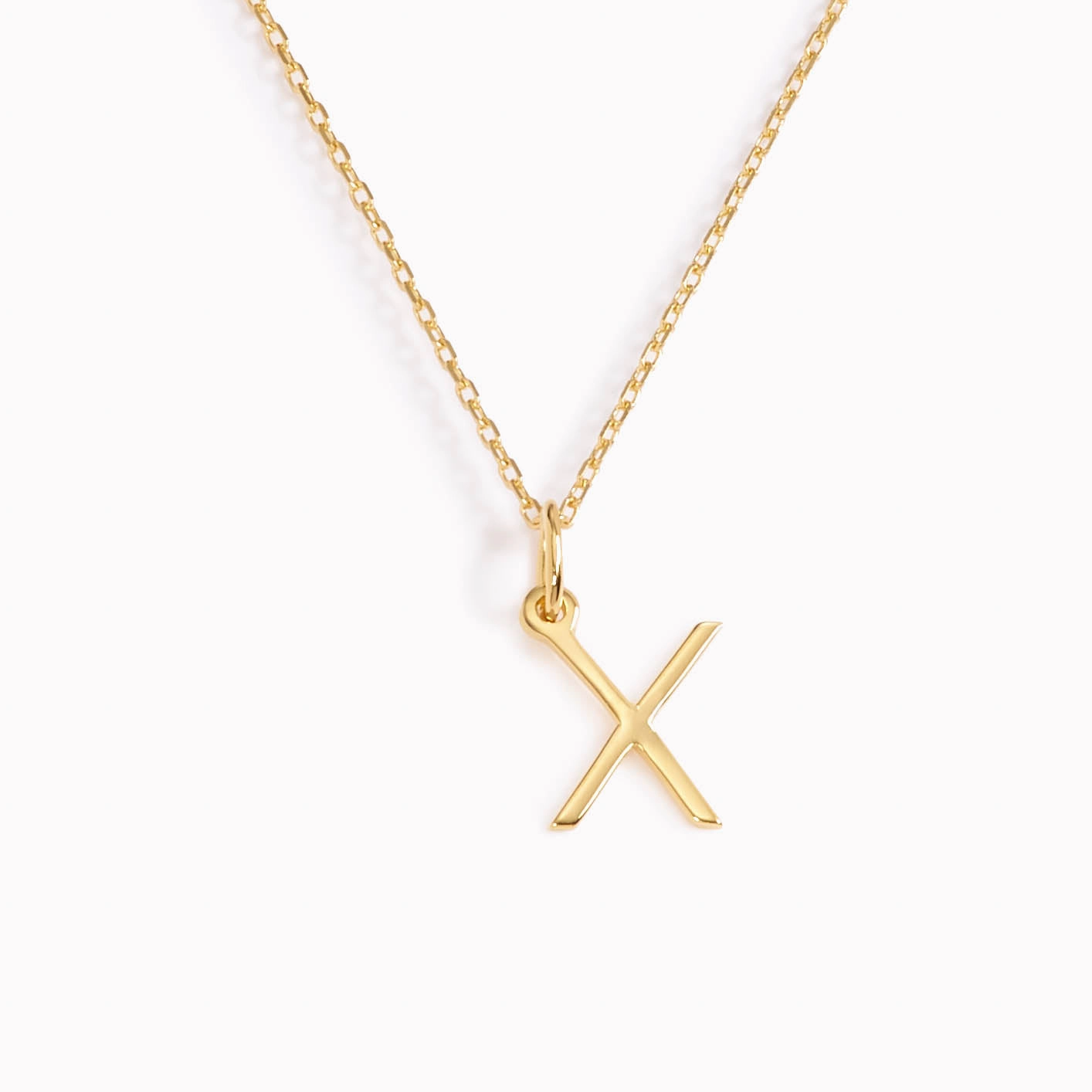 Student Gift X Necklace / Gold Initial Necklace