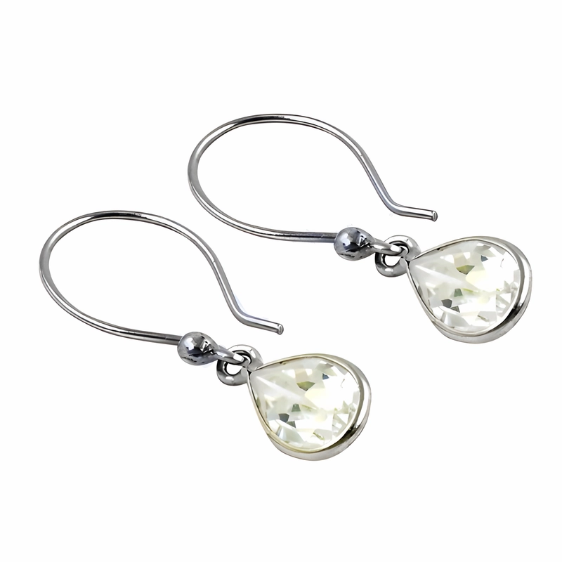 Stunning Adornment Cute Cubic Zirconia Gemstone Silver Earrings - Perfect Gift
