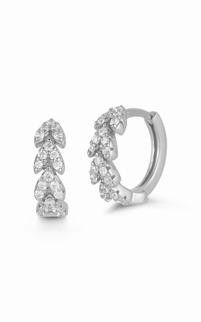 Heirloom Accent Elegant accessory CZ Pav?? Huggie Earring