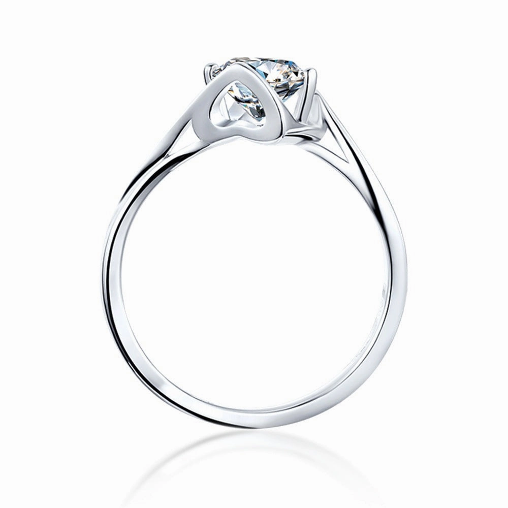 Round Brilliant Heart Ring | S925 | Moissanite Bridal Gift