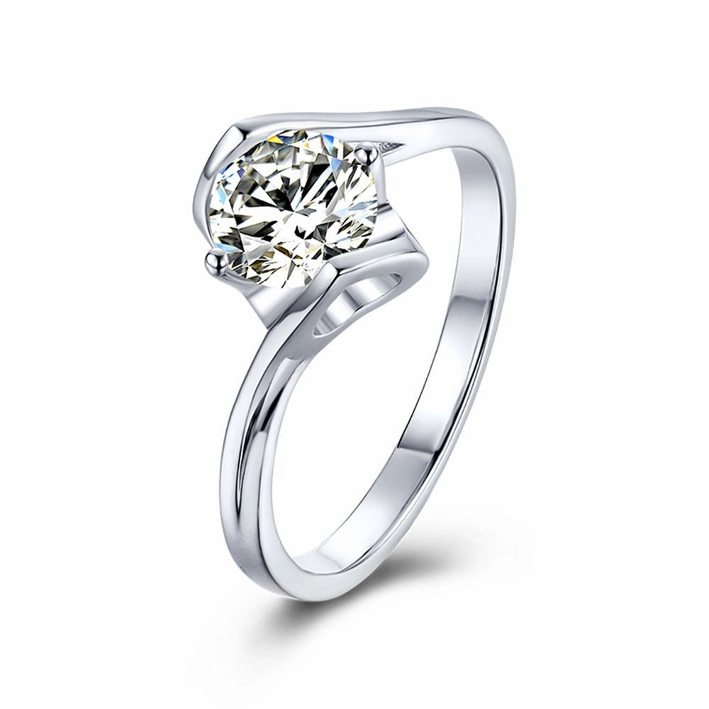 Round Brilliant Heart Ring | S925 | Moissanite Convenient Look Budget Gift