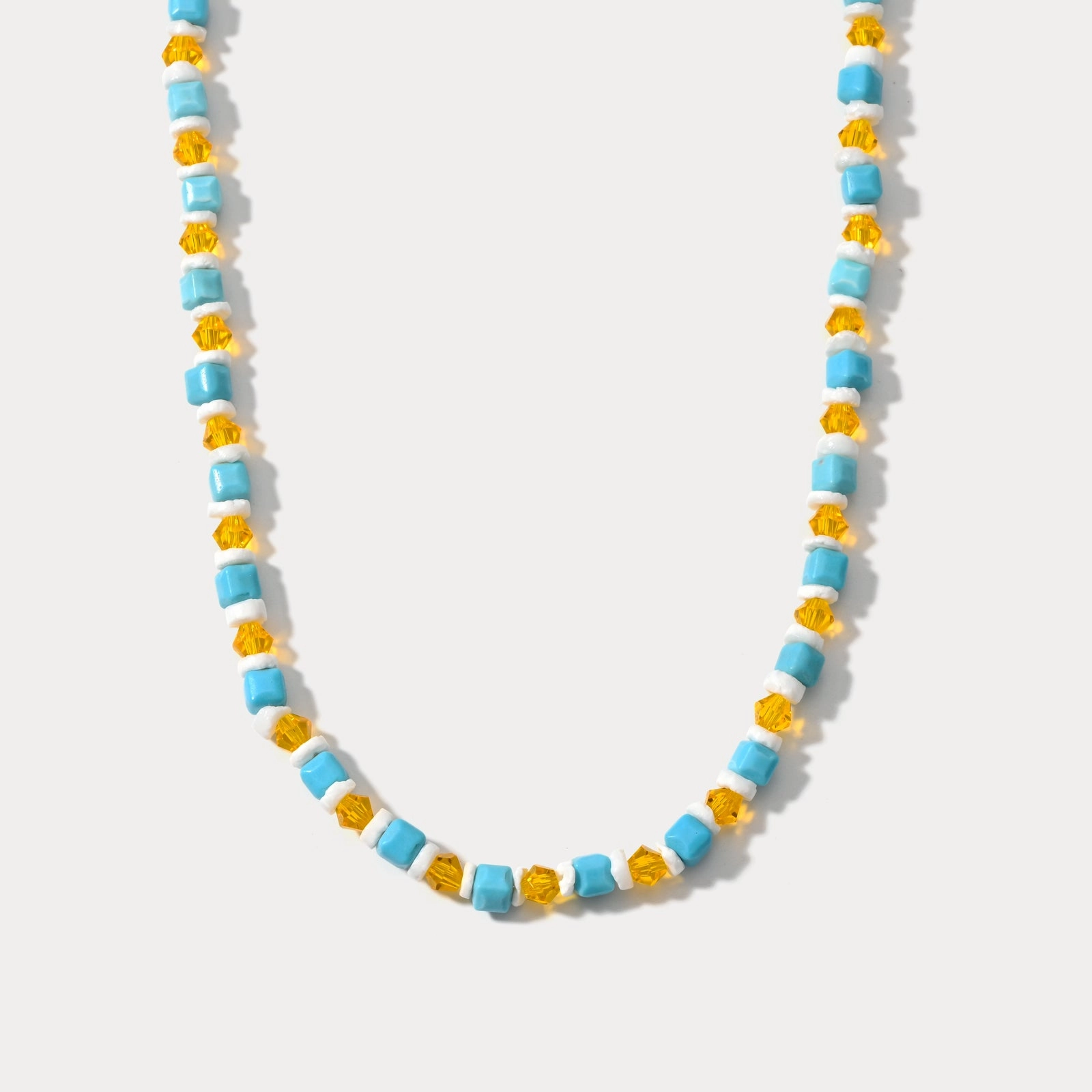 Sparkle Focus Fashion Must Dainty Citrine Turquoise Bead Necklace