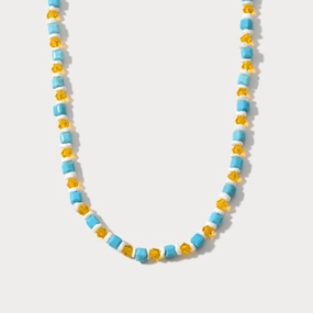 Sparkle Focus Fashion Must Dainty Citrine Turquoise Bead Necklace